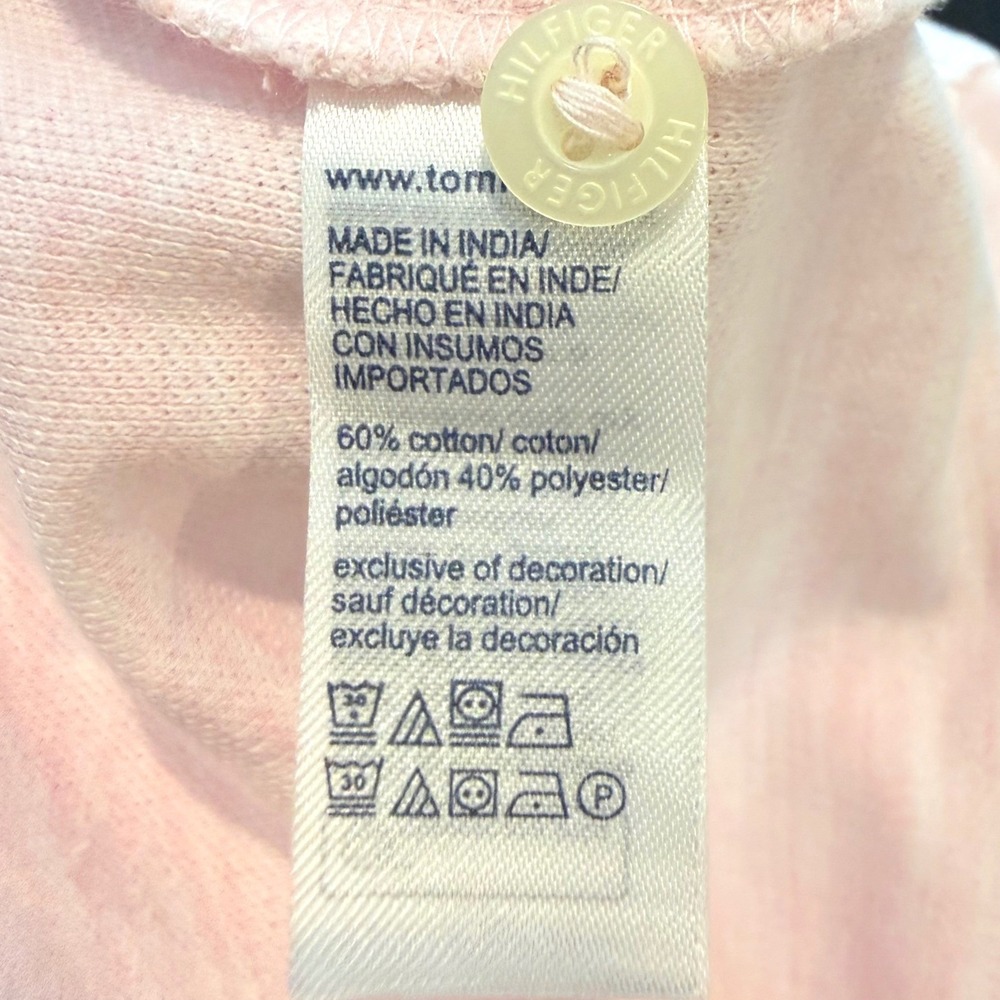 Tommy Hilfiger Mens XL Pink Custom‎ Fit Short Sleeve Polo Shirt Logo Slub Knit - Picture 6 of 6